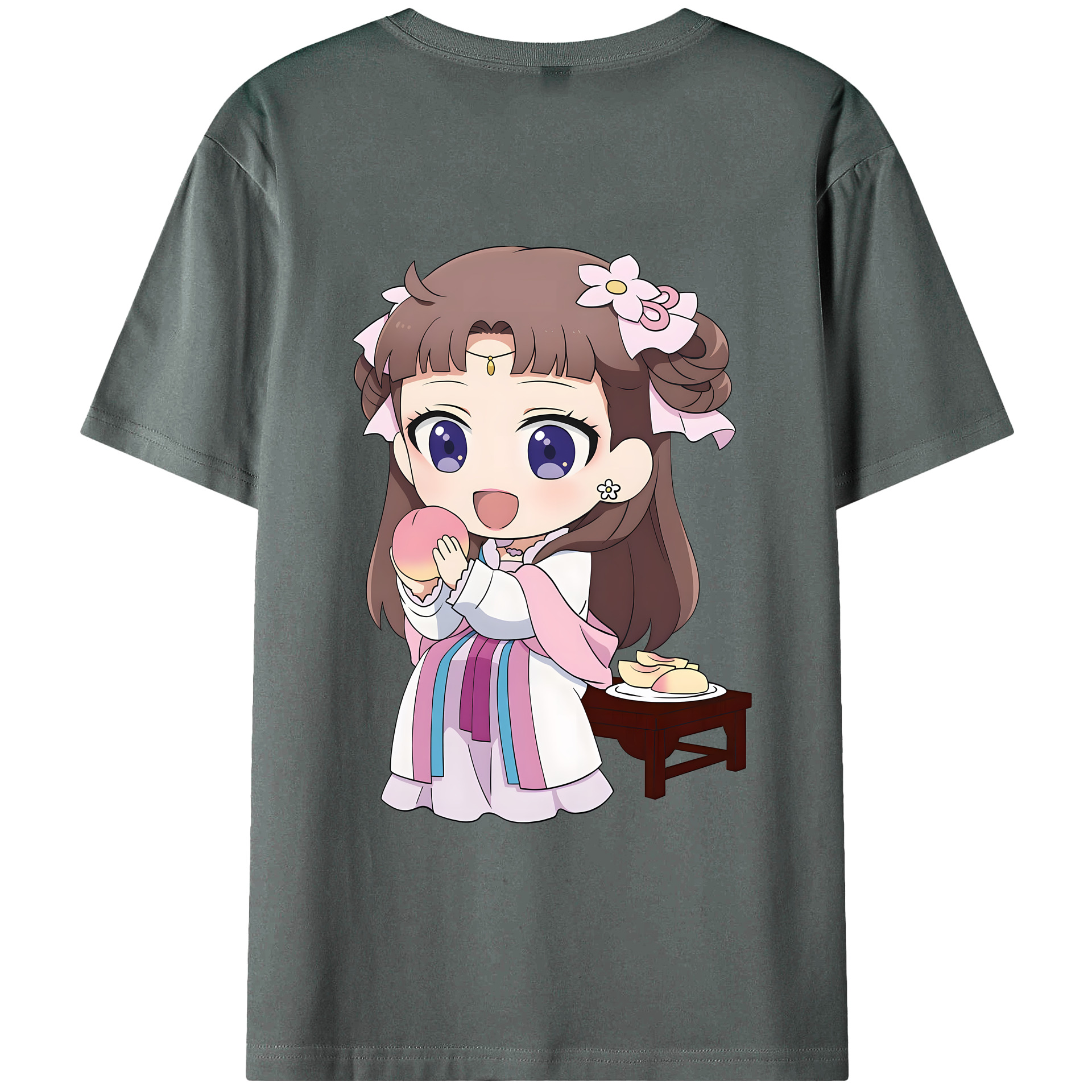 （画像用） 薬屋のひとりごと The Apothecary Diaries 綿100％ メンズ半袖Tシャツ（バックプリント） 通気性